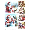 Josys Bastelmärchen Reispapier DIN A4 Strohseide Decoupage Weihnachten Weihnachtsmann RE7481