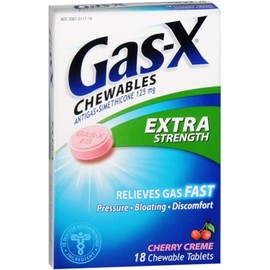 Gas-X Chewables Extra Strength Cherry Creme 18 Tablets (Pack of 11)