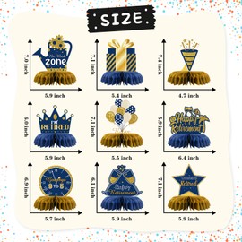 INNORU Happy Retirement Table Honeycomb Centerpieces, Retiremenr Party Table Honeycomb Coworker Last Day Farewell Party Table Decor I'm Retired Favor Photo Booth Props 9 PCS