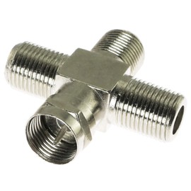 E-outstanding 3 Way Splitter Combiner 1PC RG6 Male to 3 Female 4 Way Coax Cable Splitter Adapter F-Type Connector for Video VCR Antenna TV Cable Satellite TV Tuner Antenna