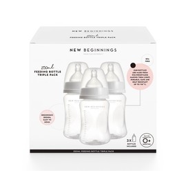 New Beginnings Feeding Pp Bottle Triple Pack - 3 x 250mL