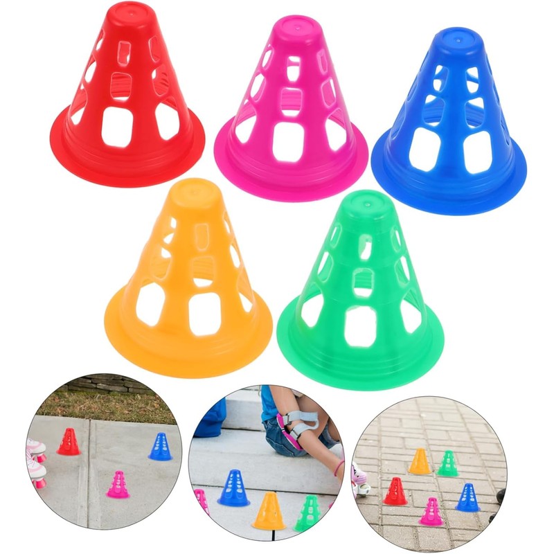 Training Field Marker Plastic Cones, 20Pcs Plastic Sports Cone Training