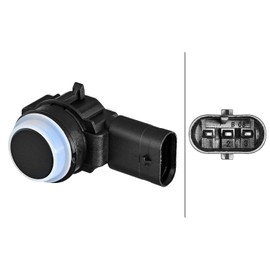 HELLA 6PX 358 270-451 Sensor, Parking Aid - 3-Pin - Attachment - Paintable