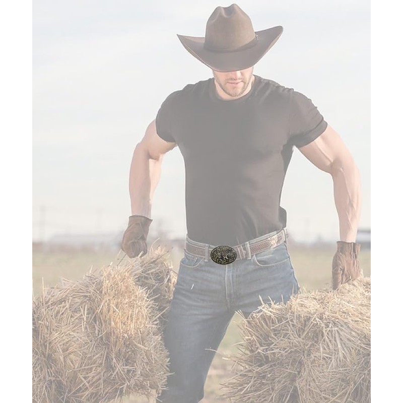 ieron Belt Buckle Repair Accessories Replacement Western Cowboy Vintage Style