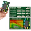 RUNNING HOT Pack of 5 Tri-Fold Poker Cheat Sheets Cards,