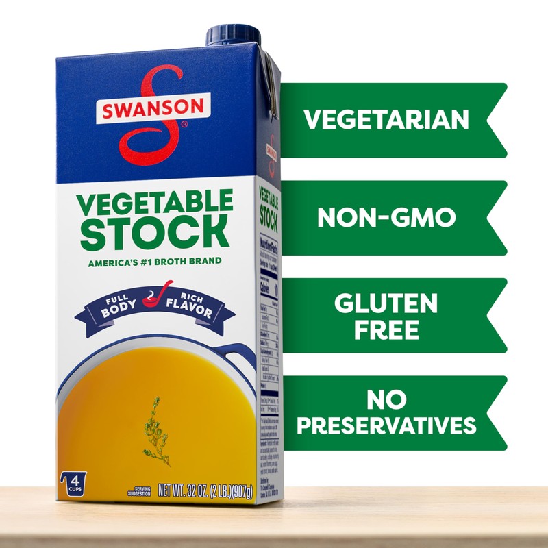 SWANSON S Vegetable Stock, 32 oz Carton