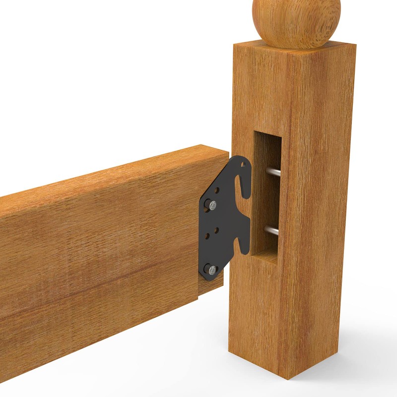 KOPKIO 2 PCS Universal Wood Bed Rail Hook Plates for