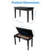 Neewer® Wooden Duet Piano Bench with Padded Leather Cushion for