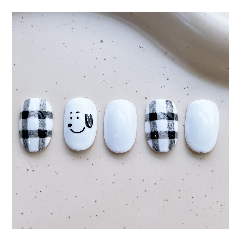 Gingham check - short oval / 깅엄체크 - 숏오벌