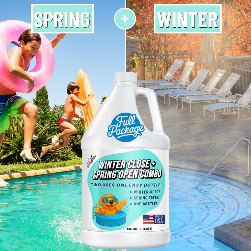 BubbyShine Pool Closing Kit – Winterizing Formula for Above-Ground &