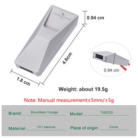 iBasingo 120dB Titanium Whistle Emergency Survival Safety Gear with Lanyard Loud for Outdoor Camping Hiking Coaches Training Sports Keychain Whistle Signaling Tool Ti9023O