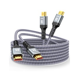 Snowkids HDMI Cable 8K,(2 Meters 2 Pack) HDMI Ultra HD Lead High Speed 48Gbps Ultra HD 8K@60Hz,4K@120Hz,4320P, 2160P, 1080P
