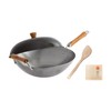 JOYCE CHEN Classic Series 14-Inch Uncoated Carbon Steel Wok Set