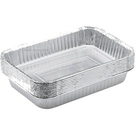 Grill Parts For Less Aluminum Drip Pans - Small 6" x 8.5" x 1.5" (Set of 10) Compatible with Weber