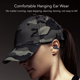 GOWENIC Mini Ergonomic Earbuds, Earphones Open Ear Bluetooth Earbuds, HiFi Stereo Noise Cancelling Touch Control Clip On Earphones for Sports Cycling