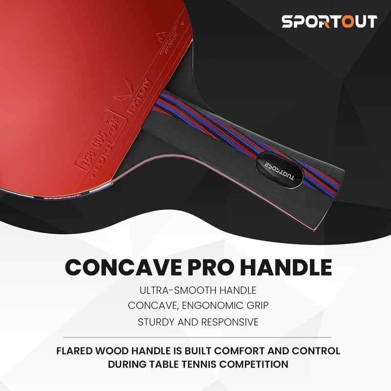 Table Tennis Racket, Professional Table Tennis Bat, Racket with Bag