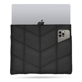 UZBL Puffy Laptop Sleeve 13-14 inch, Puffer Laptop Carrying Case for Women, Pillow Case Compatible for MacBook Air M3 2024 M2 M1, MacBook Pro 13 in 14 in, Diamond Stitched Sleeve
