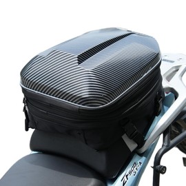 MOSYQI Motorcycle Tail Bag,waterproof Hard Shell Tail Bags for Motorcycles,Dual Use Universal Motorcycle Helmet Backpack,Multifunctional Large Capacity Motorcycle Rear Seat Bag,Expandable Storage Box
