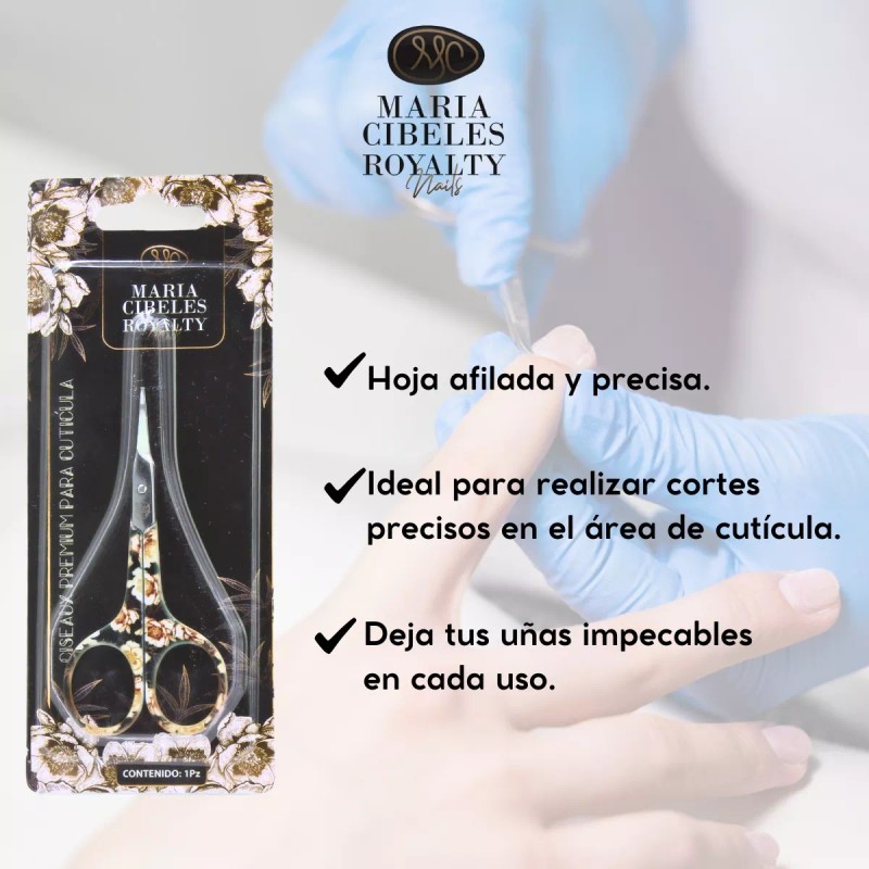 Maria Cibeles Royalty Tijera Premium Para Cutícula, Uñas, Manicura. Mc