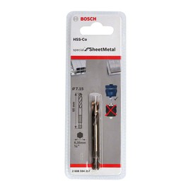 Bosch Accessories 1x Pilot Drill Bit Plus HSS-Co (Socket Hexagonal Shank, 7.15 x 85 mm, Accessory Hole Saw)