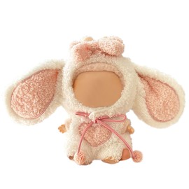 Plush Doll Clothes - Cute Animal 17cm Doll Clothing, Premium Doll Accessories Clothes for Collectors or Display - Kawaii Big Eared Bunny Costume (No Doll)