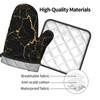 Lukbfall Black Marble Texture Oven Mitts and Pot Holders 2