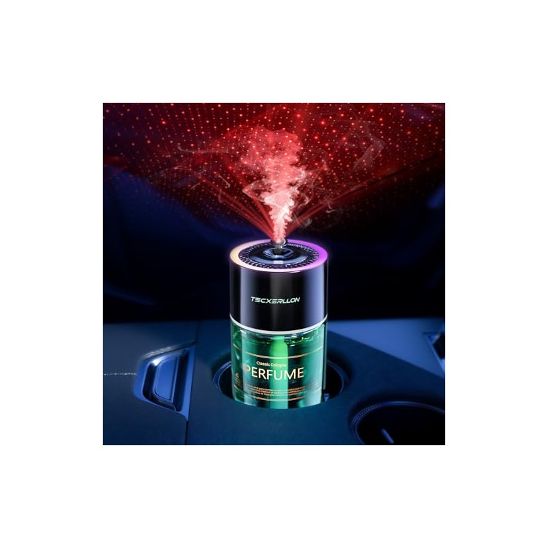 TECXERLLON Smart Car Air Freshener Diffuser with Star Light