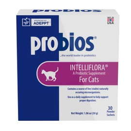 Probios Intelliflora for Cats- 30 Powder Sachets -Nutritional Supplement for Cats - Cat Probiotic - Cat Health Supplies - Supplements for Cats