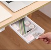 2 Pack Hidden Under Desk Storage Drawer – Self-Adhesive Pull-Out