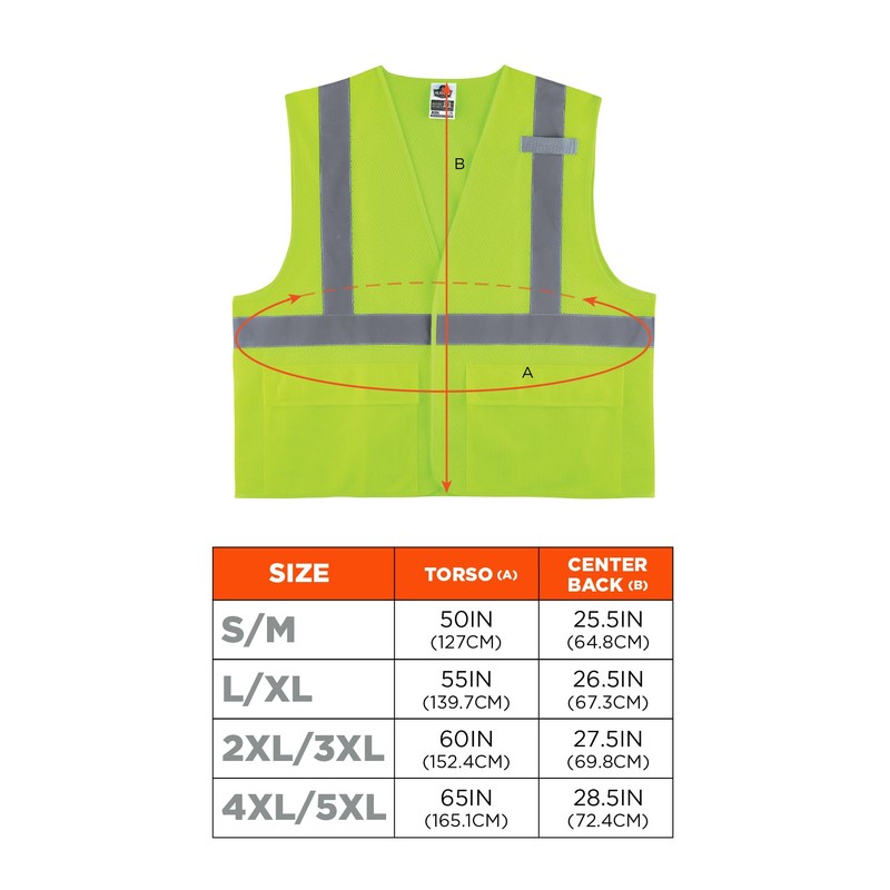 Ergodyne Unisex - H+l Class 2 Standard Mesh Vest H