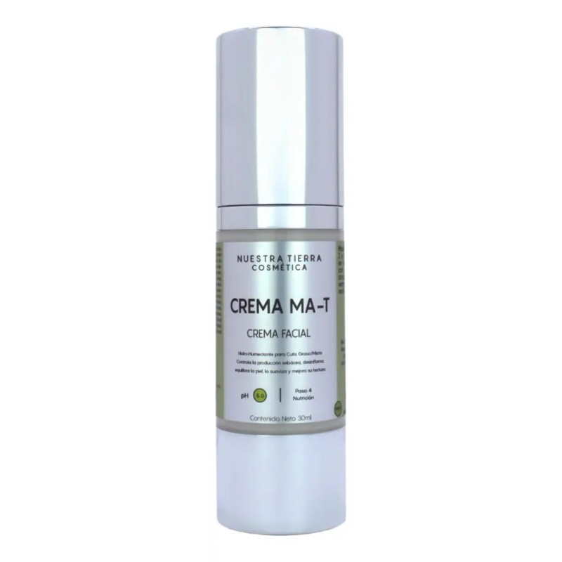Nuestra Tierra Cosmética Crema Matificante Niacinamida Libre Aceite Aplicación Día