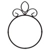 Custom Décor Circular Black Scroll Metal 8 x 8 Decorative
