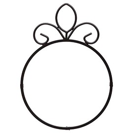 Custom Décor Circular Black Scroll Metal 8 x 8 Decorative Hanging Sun Catcher Frame