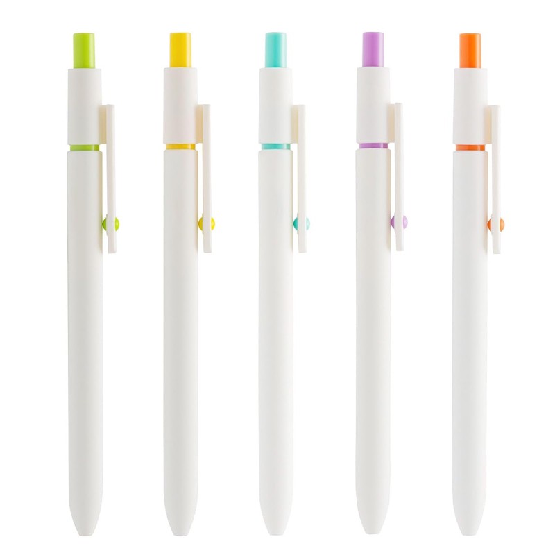 5PCS Zennyth Retractable Gel Pens Set, Quick Dry Black Ink
