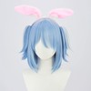 Cosplay Wig, Toda Pekora Blue White Gradient Heat Resistant Wig