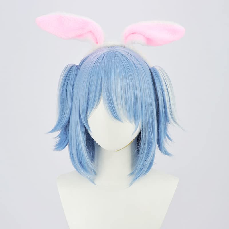 Cosplay Wig, Toda Pekora Blue White Gradient Heat Resistant Wig