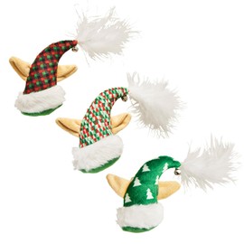 Ethical Products SPOT Holiday ELF HAT Catnip Toys Assorted 4"