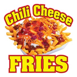 Custom Food Truck Decals Chili Cheese Fries Style B Food and Beverage Concession Concession Sign 10 in on Longest Side Design Only