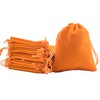 Sansam 50pcs Small Orange Drawstrings Velvet Gift Bags Velvet Jewelry