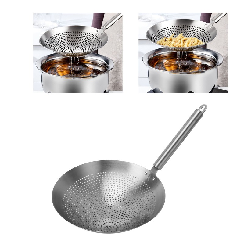 Colander Spoon 3mm Aperture 304 Stainless Steel Fine Filter Comfortable