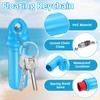 uxcell 5Pcs Floating Keychain, Float Key Ring Holder with Waterproof