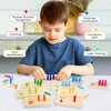 Gserin Wooden Counting Numbers Peg Board for Kids, Montessori Math