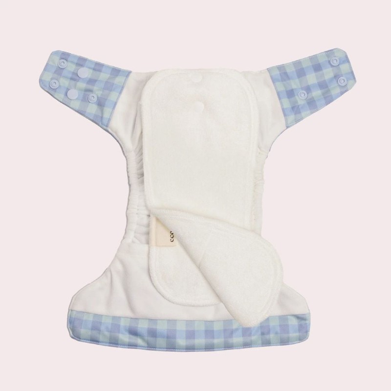 EcoNaps Modern Cloth Nappy 2.0, Indigo Pinstripe