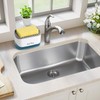 Kitchen Dish Soap Dispenser with Sponge Holder, 2-in-1 Countertop Soap