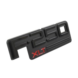 Dennis Carpenter Ind Front Fender Emblem Black F-250 XLT 1992-96 Ford Truck F2TZ-16720-FBK