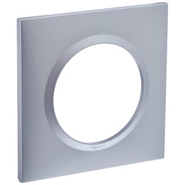 Legrand 600851 Square Dooxie Plate with 1 Post Aluminium Effect