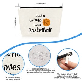 Basketball Gifts for Girls Basketball Makeup Bag Basketball Lover Gift Basketball Player Gift for Women Cosmetic Bag Basketball Team Gifts Birthday Graduation Gift Basketball Coach Gifts Travel Pouch