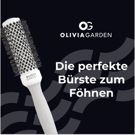 Olivia Garden - Expert Blowout Shine Hairbrush, White and Grey, 35
