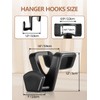 HOUSE DAY Space Saving Hanger Hooks 60 Pack, Black Clothes
