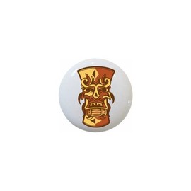 Tiki Mask Design #007 - GF Images - DECORATIVE Glossy CERAMIC Cupboard Cabinet PULLS Dresser Drawer KNOBS